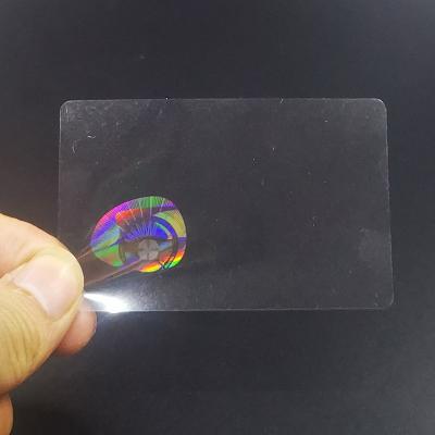 China Anti-Counterfeiting Custom Protective Overlay Hologram Sticker UK Hologram Transparent Overlay For PVC ID Card for sale