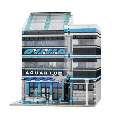 China Construction toy NEW! The Recommend 10186 The Ocean Museum Aquarium Building Block DIY To Assemble Bricks Kids Toys Street View Building Block Sets for sale