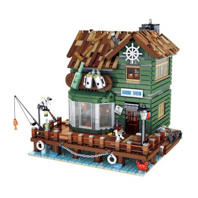 China Building Toy 30108 Moc Harbor Tavern Fisherman's Hut Seaport Tavern Seaport Tavern DIY Model Building Bricks Set Building Blocks Toy for sale