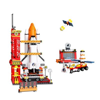 China DIY TOY Promotional Stars Journey Rocket Launch Center Rocket Child Building Block Low Price Kids Toy Building Blocks for sale