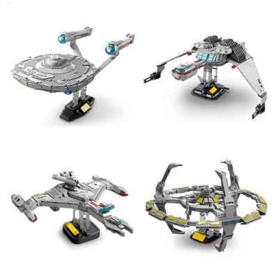 China Creative Toy Moyu MY89001 MY89002 3088pcs Intelligence Spaceship Star Plan Series Enterprise Cruise Building Block Bricks Toy for sale