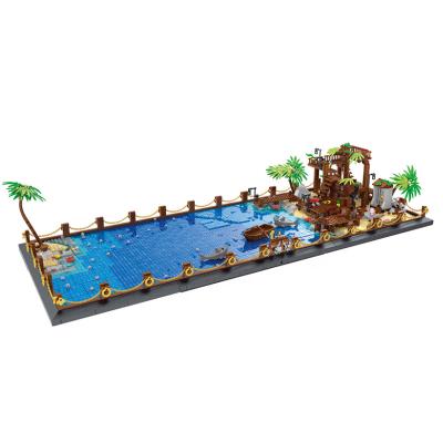 China Building Toy Mork 031002-2 Loot Bay Dock Low Model Kids Educational Building Blocks 4163pcs Children Educational Toys Sailboat Building Toys for sale