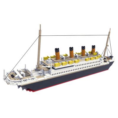 China Hot Sale Pg-15005 RMS Titanic Ship Toy New Arrival Happy Build Small Particle Diy Bricks Toys Royal Cruise Ship Building Blocks for sale