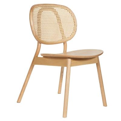 China Wholesale Adjustable Cane Rattan Wicker Back Desk (Other) Dining Armchair Restaurant Solid Wood Black Dining Chair for sale