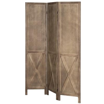 China Durable High Quality Wooden 3-Panel Room Divider Living Room Folding Bedroom for sale