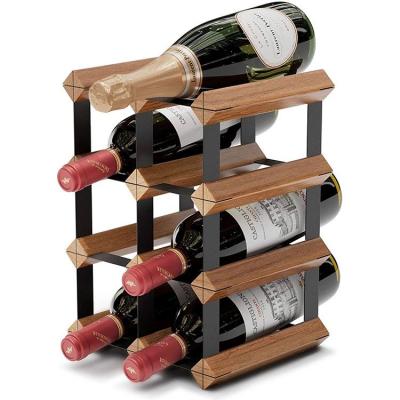 China (Others) Gray Wood Wall Mounted Adjustable Rustic Wine Glass and Bottle Holder with Storage Wood Rack Table Wine Wall Decor Home Display for sale