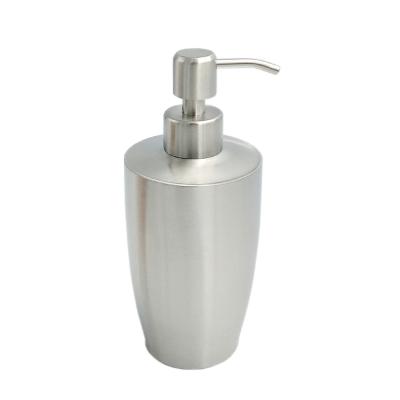 China 400ml Personal Care 304 Stainless Steel Bathroom Body Shampoo Personal Unique Cone Shaped Silver Refillable Dispenser for sale