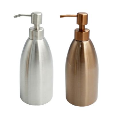 China 250ml 300ml 350ml 400ml 500ml 600ml 700ml 800ml Stainless Steel Bathroom Viable Refillable Bottle For Shampoo for sale