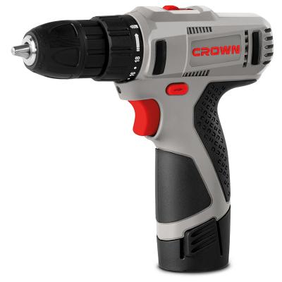 China 12V 22mm CROWN Screwdriver Chuck Step Speed ​​1400rpm 402u Gray Bmc Cordless Drill Element Reverse Keyless Led Light For Work 55.5*33.0*24.0cm for sale