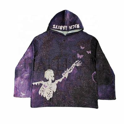 China 2022 Anti-wrinkle spring tapestri hoodi cotton covering and sweatshirt woven polyester hoodie customized new Apparel Tapestry Hoodies for sale