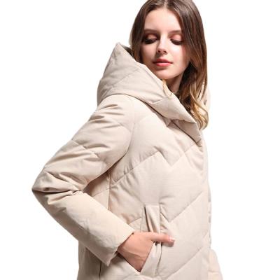 China Waterproof Duck Down Coat New Long Winter Super Thick Windproof Color Printing L.A.girl Parker Jeans Jacket Women Coat Stylish Oversized Stripper for sale