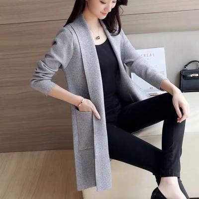 China Autumn Winter Women Long Sleeve cardigan female sweater breathable long knitted cardigans for women sweater jackets for sale