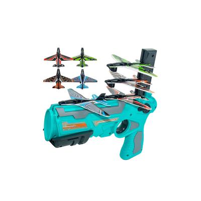 China CONTINUOUS AIR BATTLE LAUNCH Airplane Toy, Flat Bubble Catapult Toy, One-Click Ejection Model Foam Airplane Shooting Game Toy with 4pcs Glider Airplane for sale