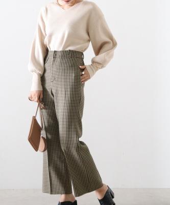 China 2021 Anti-wrinkle fashion women plaid pants japanese style maiden straight-leg pants high quality custom for sale