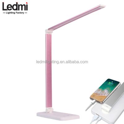 China Mutiffunctional 5CCT Mutiffunctional 3 CCT 5 adjustable stepless dimming fast wireless charger led desk lamp with USB for sale