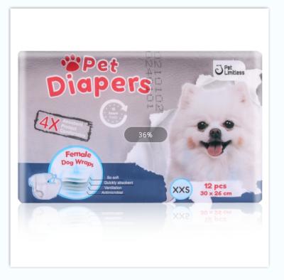 China Stored Diapers for Senior Dogs Puppies Pet Disposable Absorbent Dog Diaper Physiological Pants for sale