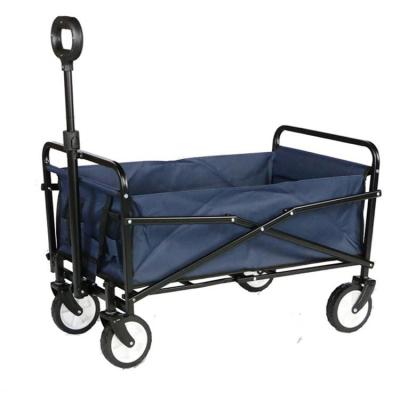 China Portable Folding Camping Trolley Outdoor Heavy Duty Service Folding Camping Cart Garden Cart Kids Park Cart Beach Trolley for sale