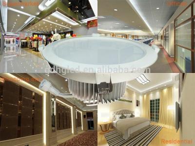 China High Lumen Silver 15W COB LED Downlight White 3000 - 6000k For Offices for sale