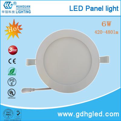 China High Efficiency 6W Slim Round Led recessed panel lights With RoHS SAA PSE for sale