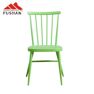 China Modern vintage windsor metal furniture chair industrial outdoor garden aluminum chair for cafe for sale