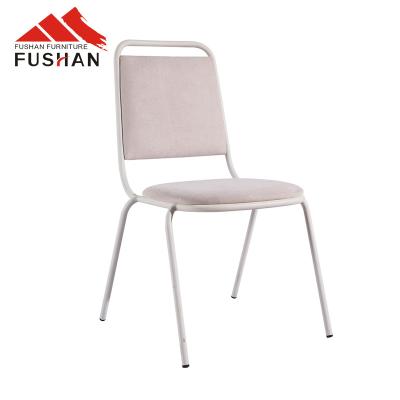 China Traditional Metal Wedding Dining Fabric Leisure Wooden Four Legs Banquet Chair for sale