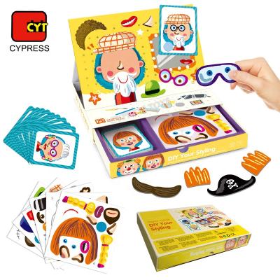 China Cartoon Toy Cognitive Puzzle Custom Children's Early Educational Magnetic Puzzle Book Magnetic Puzzle for sale