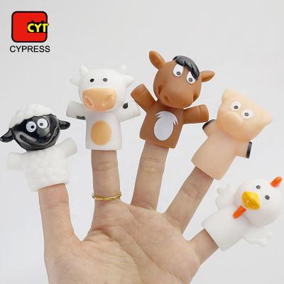 China Soft Animal Family Story Telling Small Finger Puppets For Kids for sale