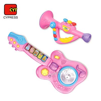 China Electric Guitar Toy For Sale Toy Music Instrument Set Children Toy Battery Operated Horn for sale