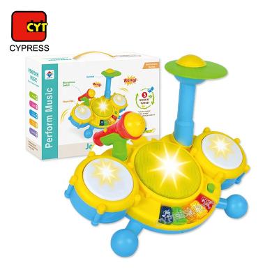 China Toy Wholesale Electronic Baby Drum Keyboard Battery Operated Musical Toys Jazz Drum Toy for sale