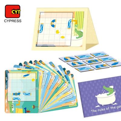 China Cartoon Toy Early Education Baby Bath Puzzle Game Magnetic Puzzle Board Game for sale