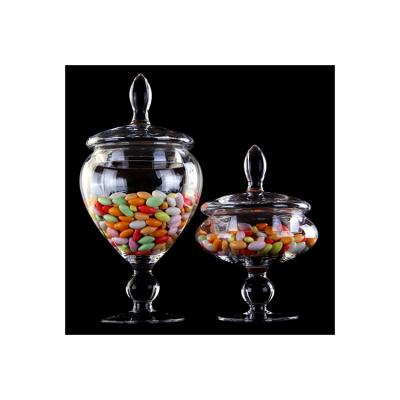 China Suitable modern case quality price guaranteed modern candy jars clear glass canisters for sale