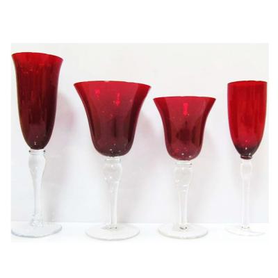 China Modern Cheap Multi Colored Wine Glasses Dishwasher Safe Red Color Wine Glass for sale