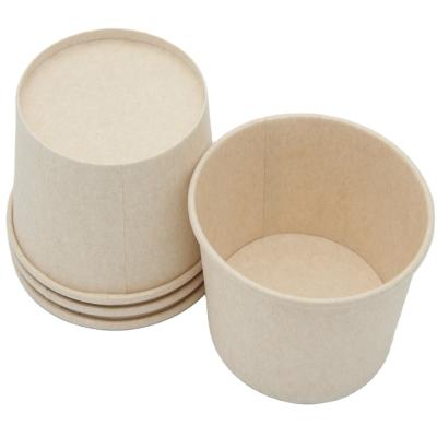 China Wholesale Biodegradable Bamboo Paper Pulp Bowl Customized Good Quality Disposable Bamboo Fiber Paper Pulp Salad Bowl for sale