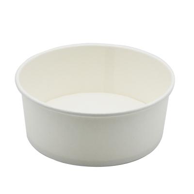 China Eco-Friendly Biodegradable Kraft Paper Disposable Cup White Paper Food Grade Food Packaging Takeout Bowl for sale