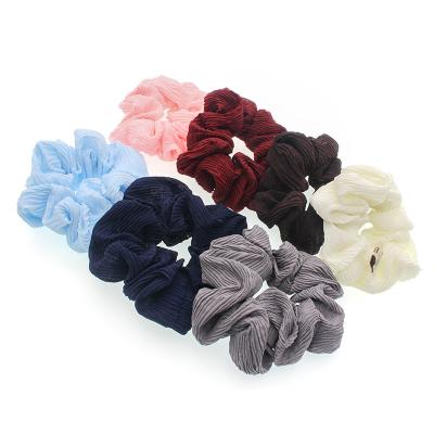 China Hot Wholesale Custom Logo Environmentally Friendly Factory Price Satin Hair Scrunchies Factory Price Women Ladies Hair Accessories for sale