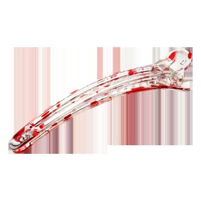 China Fashion wholesale hair salon transparent plastic hair clip for sale