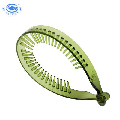 China Artstar Plastic Round PC (Polycarbonate) Plastic Banana Hair Clip for sale