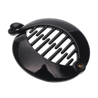 China Fashion Round Shape Ponytail Simple Ring Comb Hair Clip Black Holder for sale