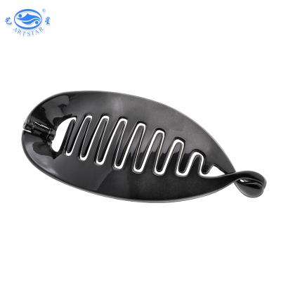 China Plastic (Polycarbonate) PC Plastic (Polycarbonate) Artstar Modern Design Fish Banana French Medium Hair Clip for sale