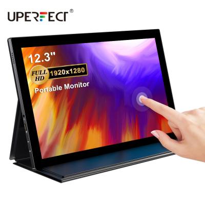 China UPERFECT Daily Portable Monitor 12.3 Inch Touch Screen LCD Monitor 1920X1280 HDM USB C Screen For Computer for sale