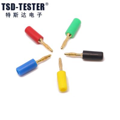 China Banana Plug Industrial Copper 2MM Gold Plated Adapter Male Audio Connector for sale