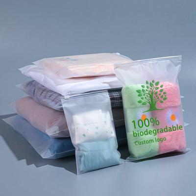 China Recyclable 100% Biodegradable Packaging Plastic Bags Swimwear Clothes Ziplock Pe Garment Tshirt Bag Zipper Polybags Tshirt Plastic Bag With for sale