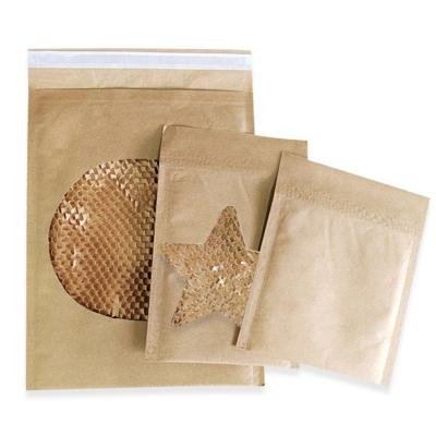 China Shipping and Packaging 100% Recycled Biodegradable Kraft Paper #0 9x6 Inches Natural Honeycomb Padded bag Envelopes for sale