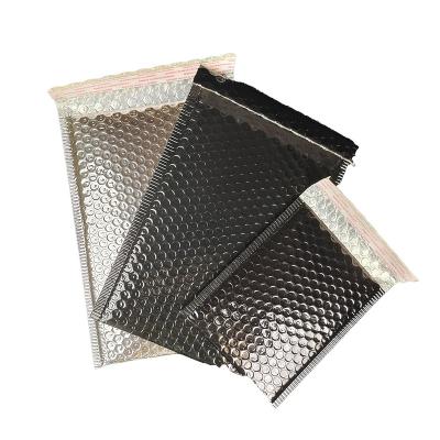 China Recyclable Custom Biodegradable Reusable High Gloss Black Foam Shipping Bags Polystyrene Foam Mailing Air Bags Padded Mailing Bags for sale