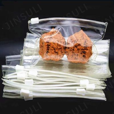 China Recyclable Customized recyclable waterproof earrings necklace packaging clear zip bags Pvc jewellery and cosmetics zip bags for sale