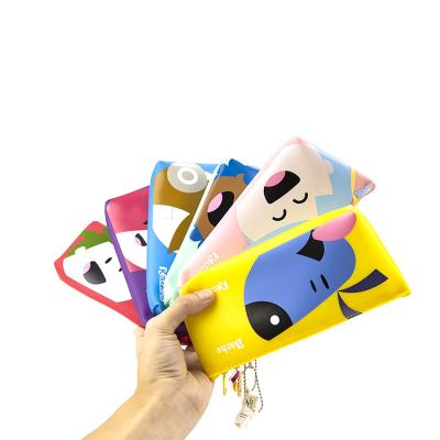 China Schools & Offices PVC pencil bag Student cartoon stationery storage  Custom cartoon pattern LOGO stationery bag Pencil bag for sale