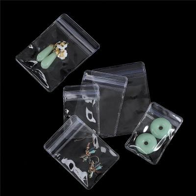 China Recyclable Factory printed cheap reusable thick plastic clear PVC jewellery plastic bags for jewellery storage packaging for sale