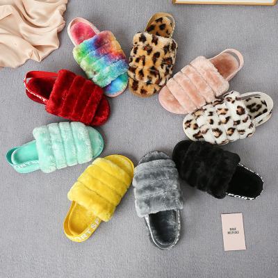 China Eva Indoor Slippers lambswool furry female size slippers fashion trend large cotton women's home slippers for sale