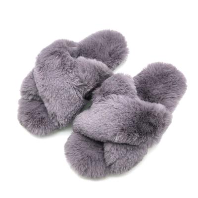 China Wholesale custom tow rabbit cotton tow memory sponge cotton autumn and winter fashion trend women's cross custom fur for sale