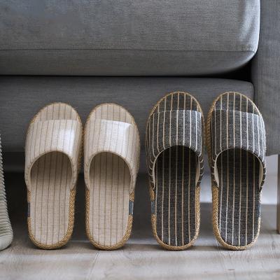 China Fashion trend wholesale customized four seasons universal indoor non-slip air freshener platform canvas home slippers for sale